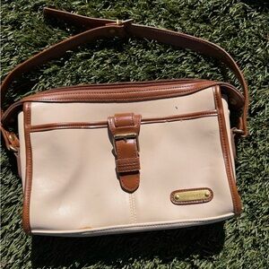 Liz Claiborne Cream and Brown Mini Bag